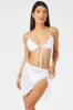 White Ruched Frill Bikini Set sold by Ally Fashion