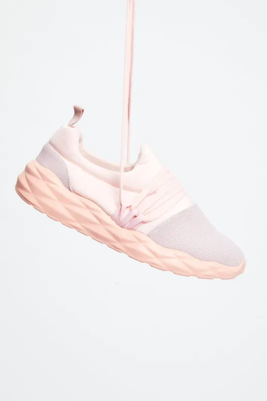 Pink Strap Detail Sneakers sold by Ally Fashion
