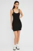 Black Rib Dress Sleeveless Scoop Neck Mini sold by Ally Fashion