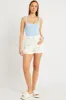 Blue Bodysuit Sleeveless Square Neck Seamless sold by Ally Fashion