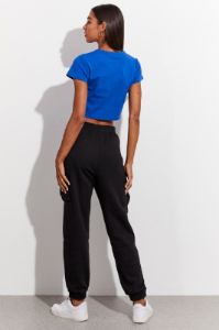 Black Cargo Track Pants High Rise sold by Ally Fashion