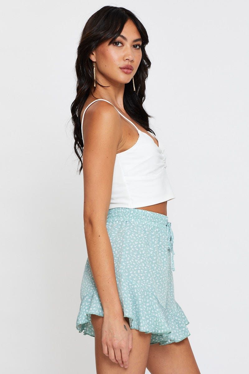 Print Shorts Ruffle Hem sold by Ally Fashion product image thumbnail 4