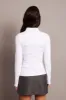 White Fleece Top Long Sleeve High Neck sold by Ally Fashion