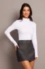 White Fleece Top Long Sleeve High Neck sold by Ally Fashion