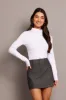 White Fleece Top Long Sleeve High Neck sold by Ally Fashion