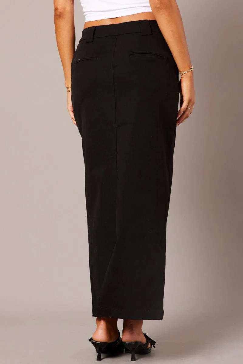 Black Tailored Skirt Midi Mid Rise sold by Ally Fashion product image thumbnail 5