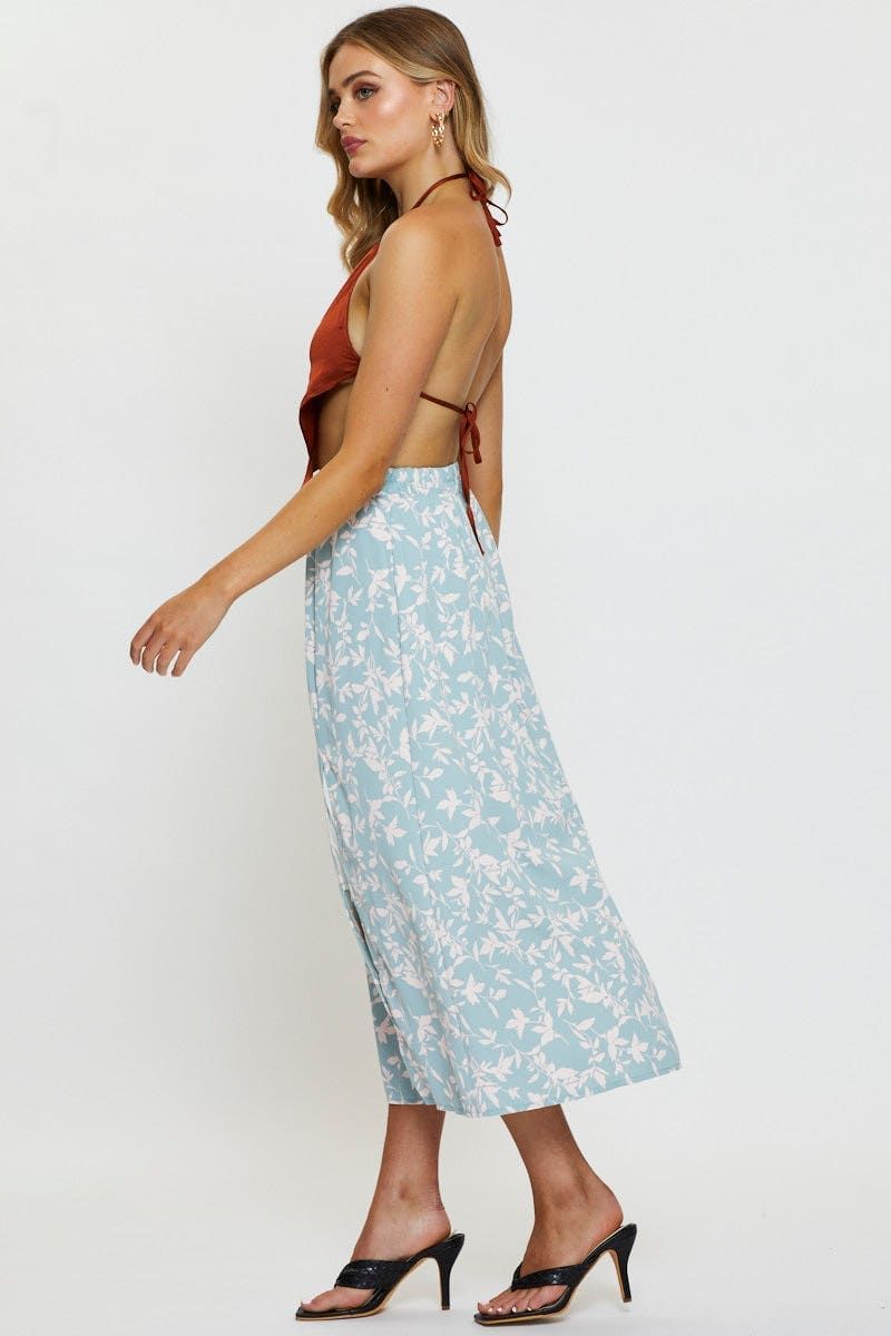 Print Midi Skirt Front Slit sold by Ally Fashion product image thumbnail 4