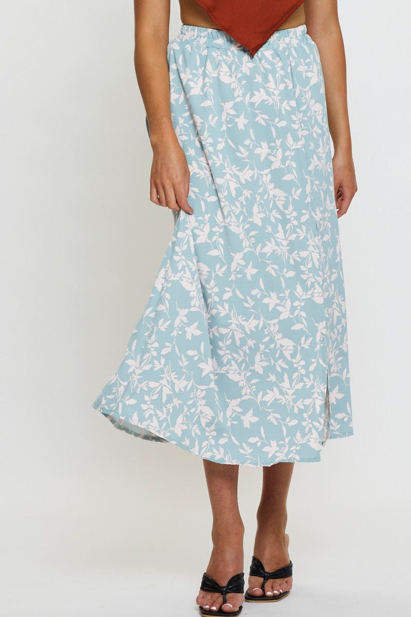 Print Midi Skirt Front Slit sold by Ally Fashion product image thumbnail 2