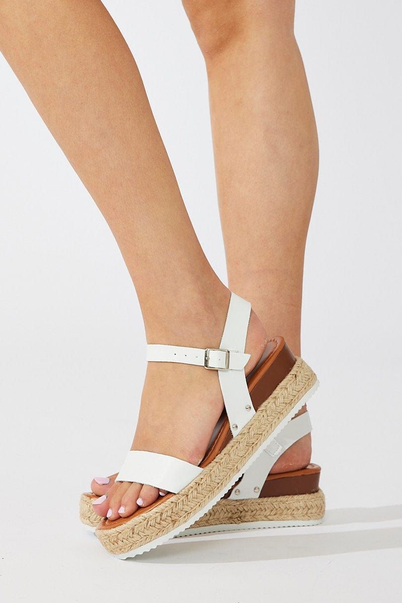White Flatform Sandals sold by Ally Fashion product image thumbnail 2