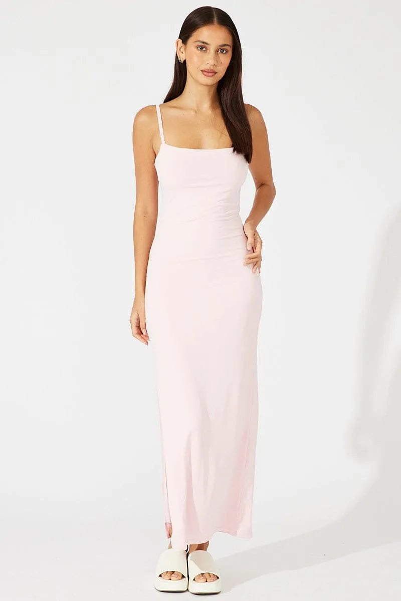 Pink Supersoft Slim Fit Maxi Dress sold by Ally Fashion product image thumbnail 2