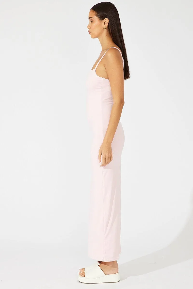 Pink Supersoft Slim Fit Maxi Dress sold by Ally Fashion product image thumbnail 3