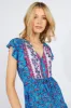 Blue Boho Maxi Dress Short Sleeve sold by Ally Fashion