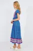 Blue Boho Maxi Dress Short Sleeve sold by Ally Fashion
