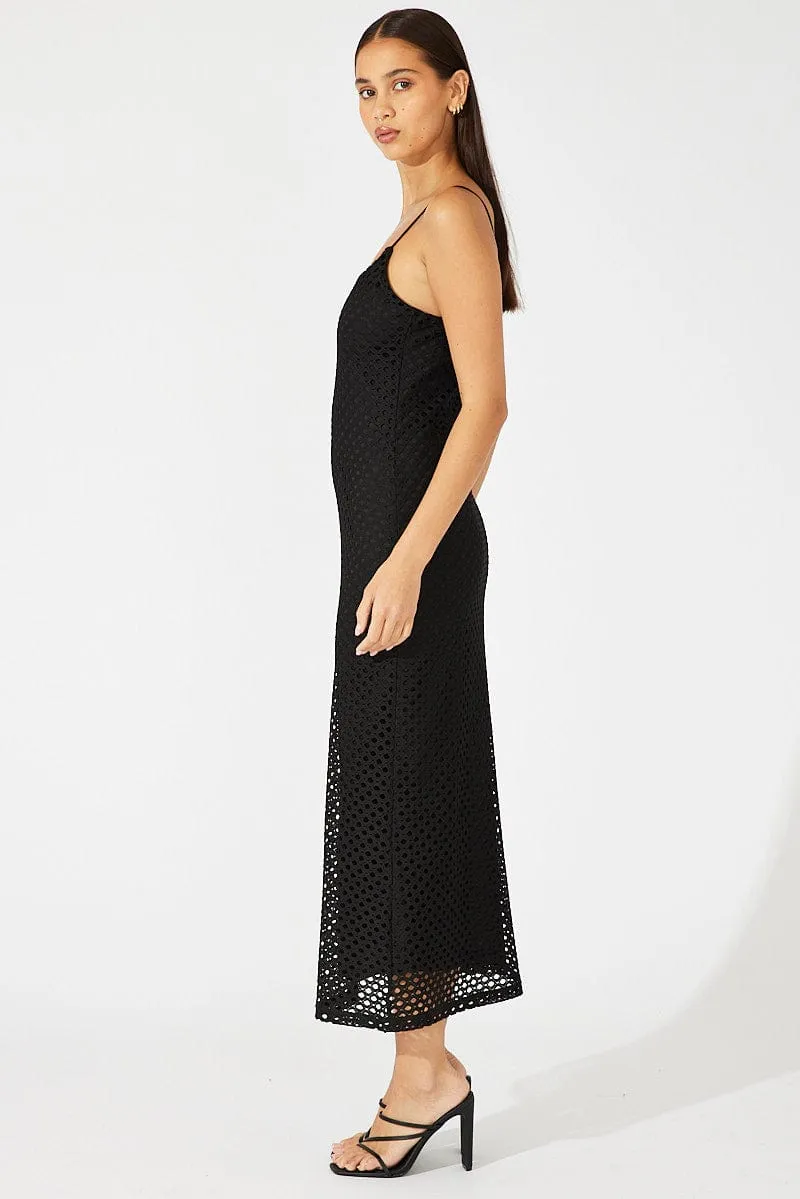 Black Midi Bodycon Dress Sleeveless Crochet sold by Ally Fashion product image thumbnail 4