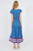 Blue Boho Maxi Dress Short Sleeve sold by Ally Fashion