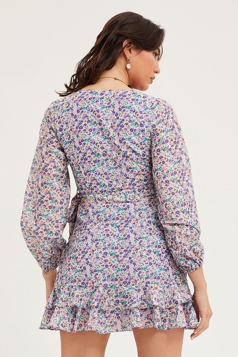 Print Skater Dress Long Sleeve Mini sold by Ally Fashion product image thumbnail 5