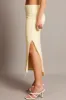 Yellow Midi Skirt High Rise Supersoft Lined sold by Ally Fashion