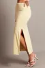 Yellow Midi Skirt High Rise Supersoft Lined sold by Ally Fashion