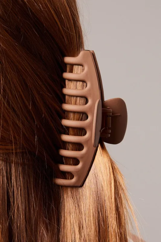 Brown Classic Hair Claw Clip sold by Ally Fashion