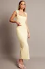 Yellow Midi Skirt High Rise Supersoft Lined sold by Ally Fashion