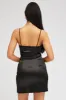 Black Slip Dress Satin Flower Embroidery Applique sold by Ally Fashion