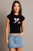Black Graphic Tee Short Sleeve sold by Ally Fashion