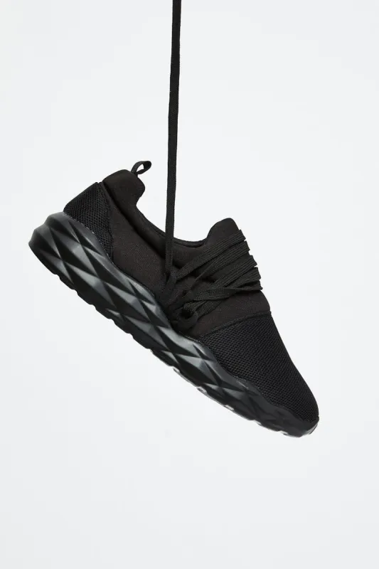 Black Strap Detail Sneakers sold by Ally Fashion