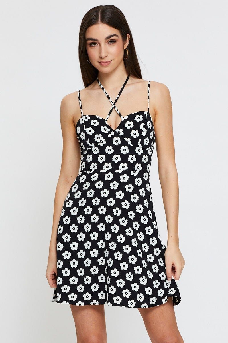 Print Mini Dress Sleeveless sold by Ally Fashion product image thumbnail 3