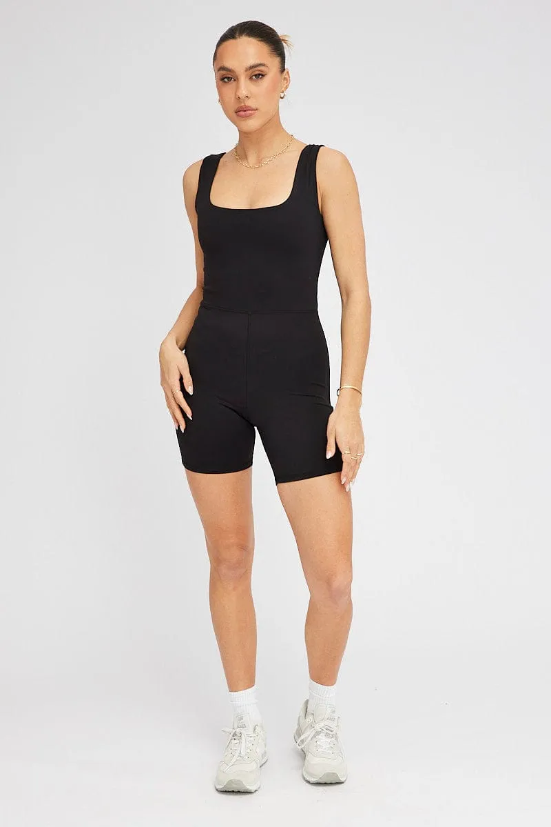 Black Romper Sleeveless Back Strap sold by Ally Fashion product image thumbnail 2