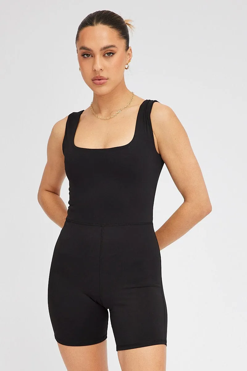 Black Romper Sleeveless Back Strap sold by Ally Fashion product image thumbnail 3