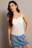 White Lace Butterfly Top Singlet sold by Ally Fashion