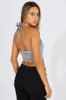 Grey Crop Top Halter sold by Ally Fashion