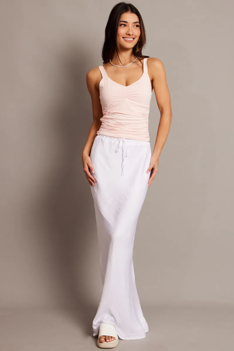 Pink Sleeveless Tank Square V-neck sold by Ally Fashion product image thumbnail 2