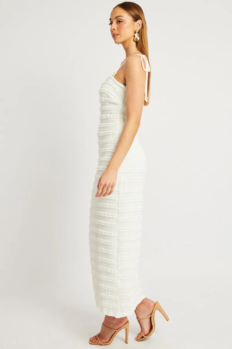 White Bodycon Dress Textured Midi sold by Ally Fashion product image thumbnail 4