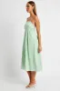 Green Midi Dress Sleeveless Self Check sold by Ally Fashion