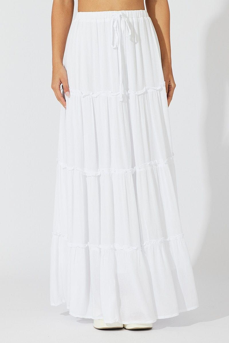 White Maxi Skirt Tiered sold by Ally Fashion product image thumbnail 2