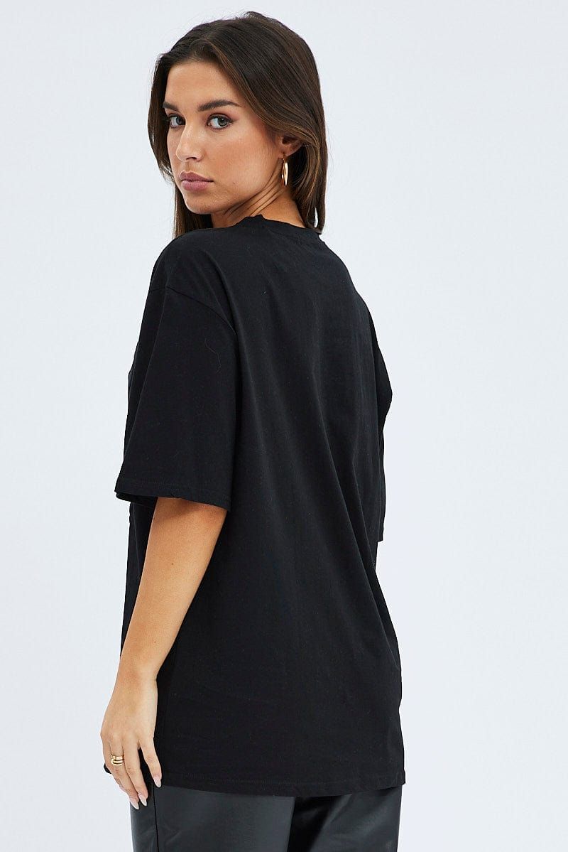 Black Tee Short Sleeve Round Neck San Diego Graphic sold by Ally Fashion product image thumbnail 5