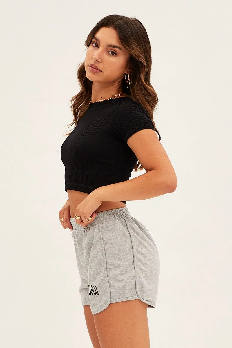 Grey San Francisco Graphic Track Shorts sold by Ally Fashion product image thumbnail 4