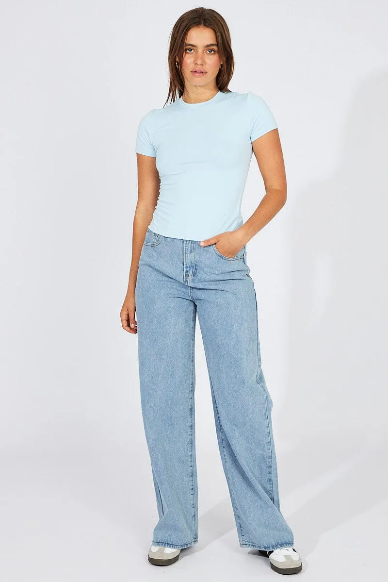 Denim Wide Leg Jean High Rise sold by Ally Fashion product image thumbnail 2