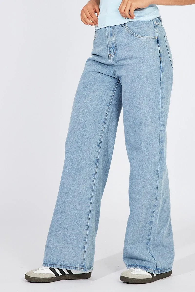 Denim Wide Leg Jean High Rise sold by Ally Fashion product image thumbnail 4