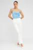 Blue Satin Cami Sleeveless Cowl Neck sold by Ally Fashion