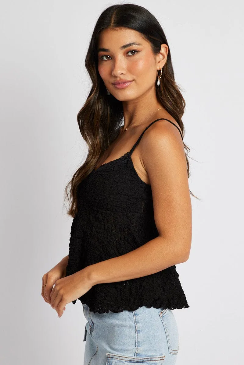 Black Singlet Top Texture sold by Ally Fashion product image thumbnail 4