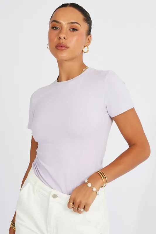 Purple Supersoft Top Short Sleeve sold by Ally Fashion