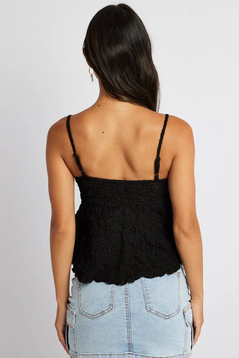 Black Singlet Top Texture sold by Ally Fashion product image thumbnail 5