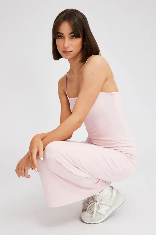 Pink Supersoft Maxi Dress Sleeveless sold by Ally Fashion