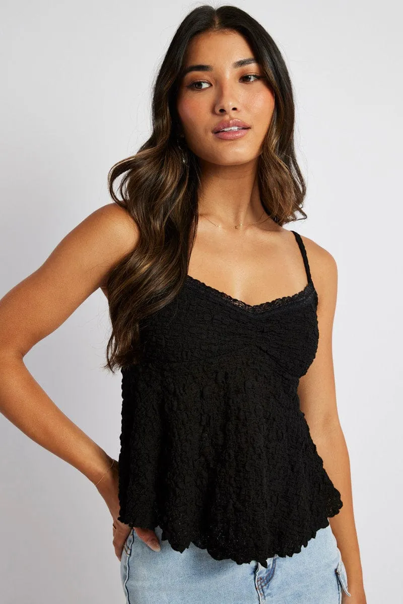 Black Singlet Top Texture sold by Ally Fashion product image thumbnail 3