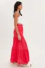 Red Maxi Skirt Tiered sold by Ally Fashion