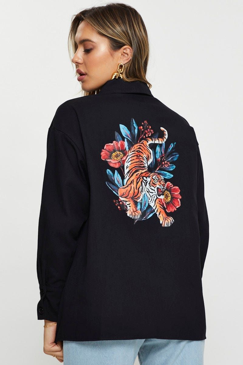 Black Jacket Bomber sold by Ally Fashion product image thumbnail 2