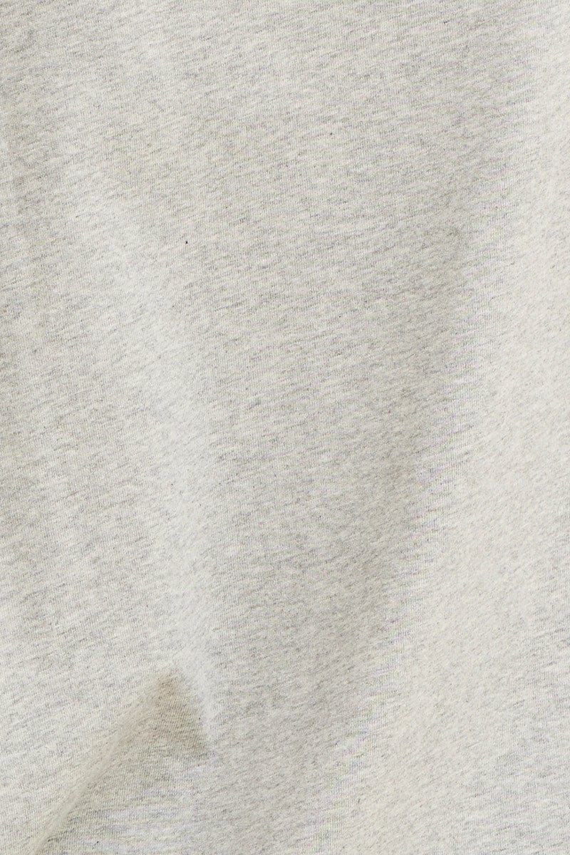 Grey Oversized T-Shirt Crew Neck Short Sleeve Cotton sold by Ally Fashion product image thumbnail 6