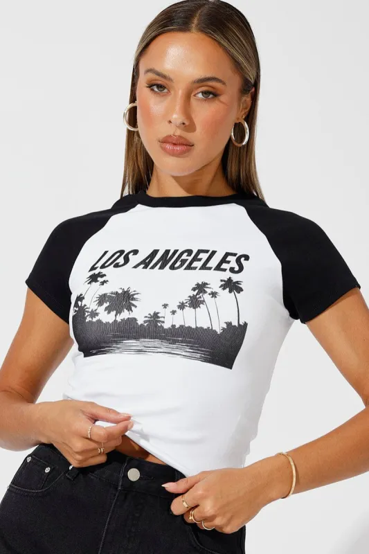 Black Graphic Tee Short Sleeve sold by Ally Fashion